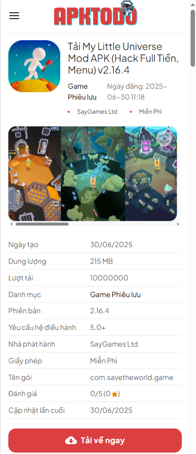 Hướng Dẫn Tải Và Cài Đặt My Little Universe Mod APK