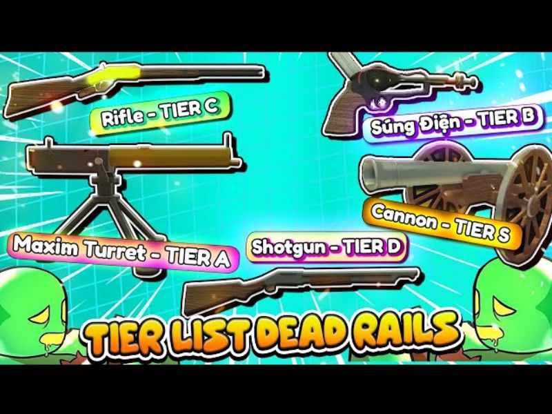 Vô Số Vũ Khí Trong Dead Rail 